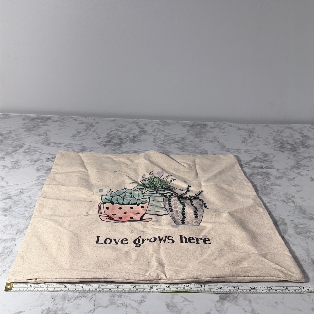 Thirty-One Succulent Print Pillow Cotton Cover - Picture 6 of 7